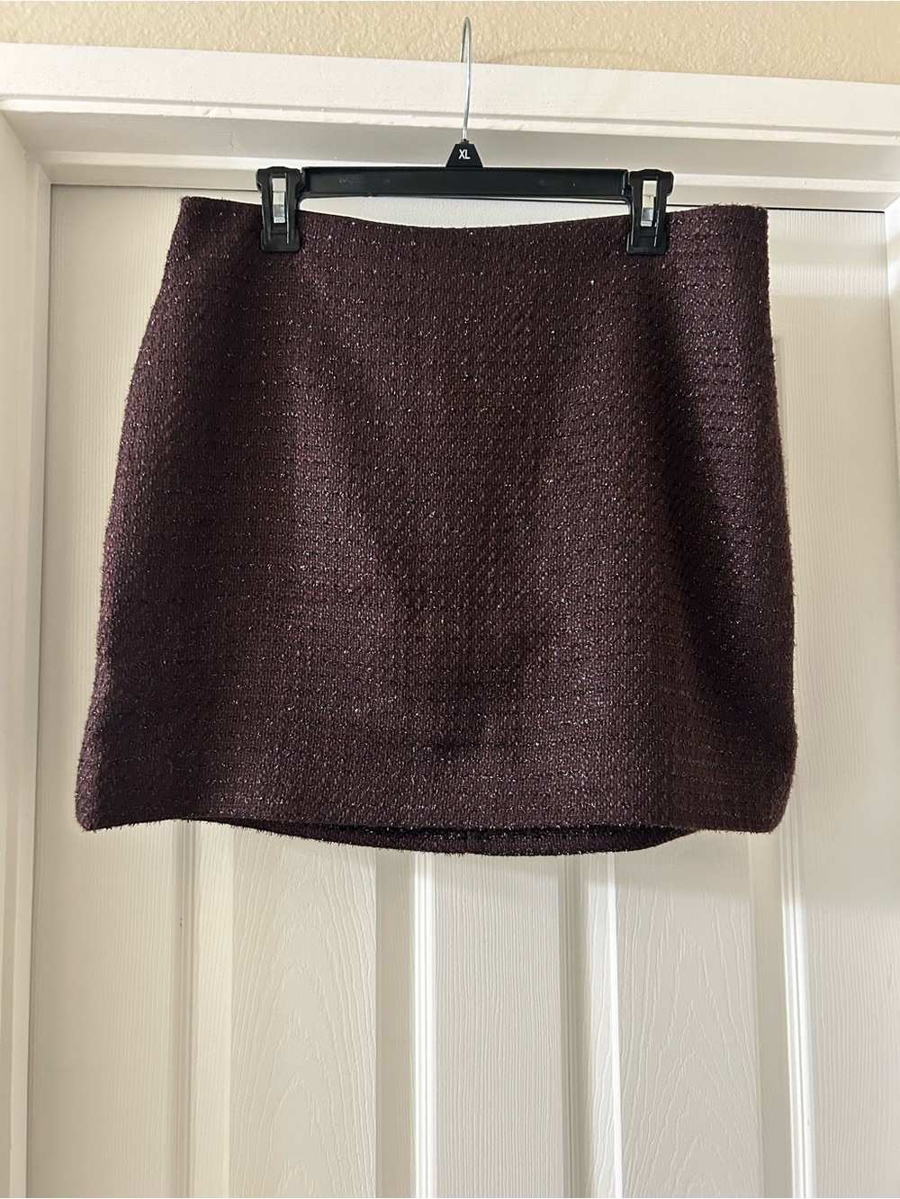 Calvin Klein Dark Brown Tweed Mini Skirt